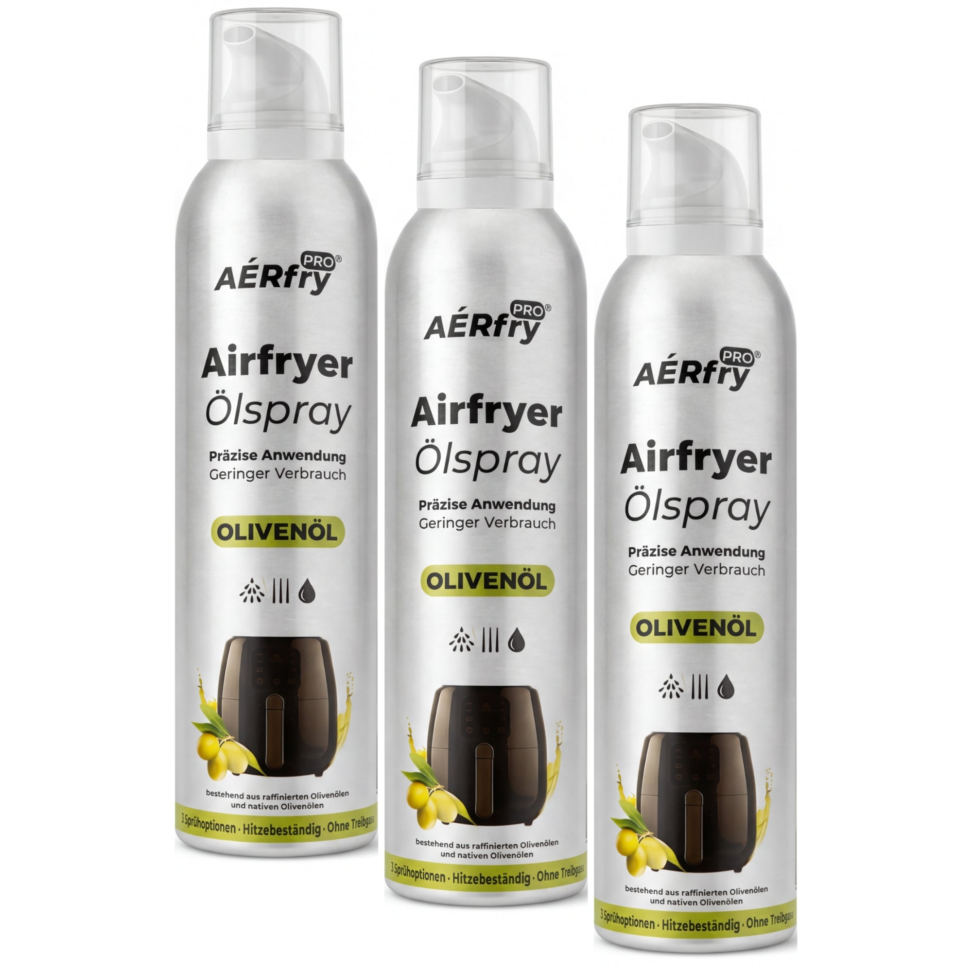 Airfryer Ölspray Vergleich: AÉRfryPRO® vs Albaöl vs Bertolli