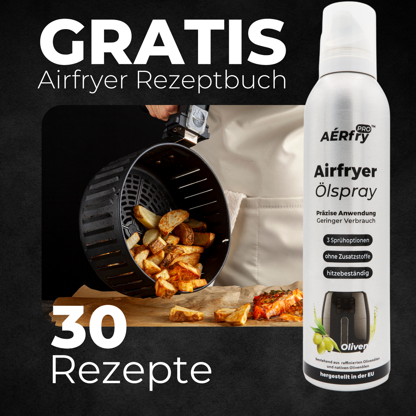 AÉRfryPRO Airfryer Oil Spray – 100% Pure Avocado Oil for the Air Fryer & Kitchen