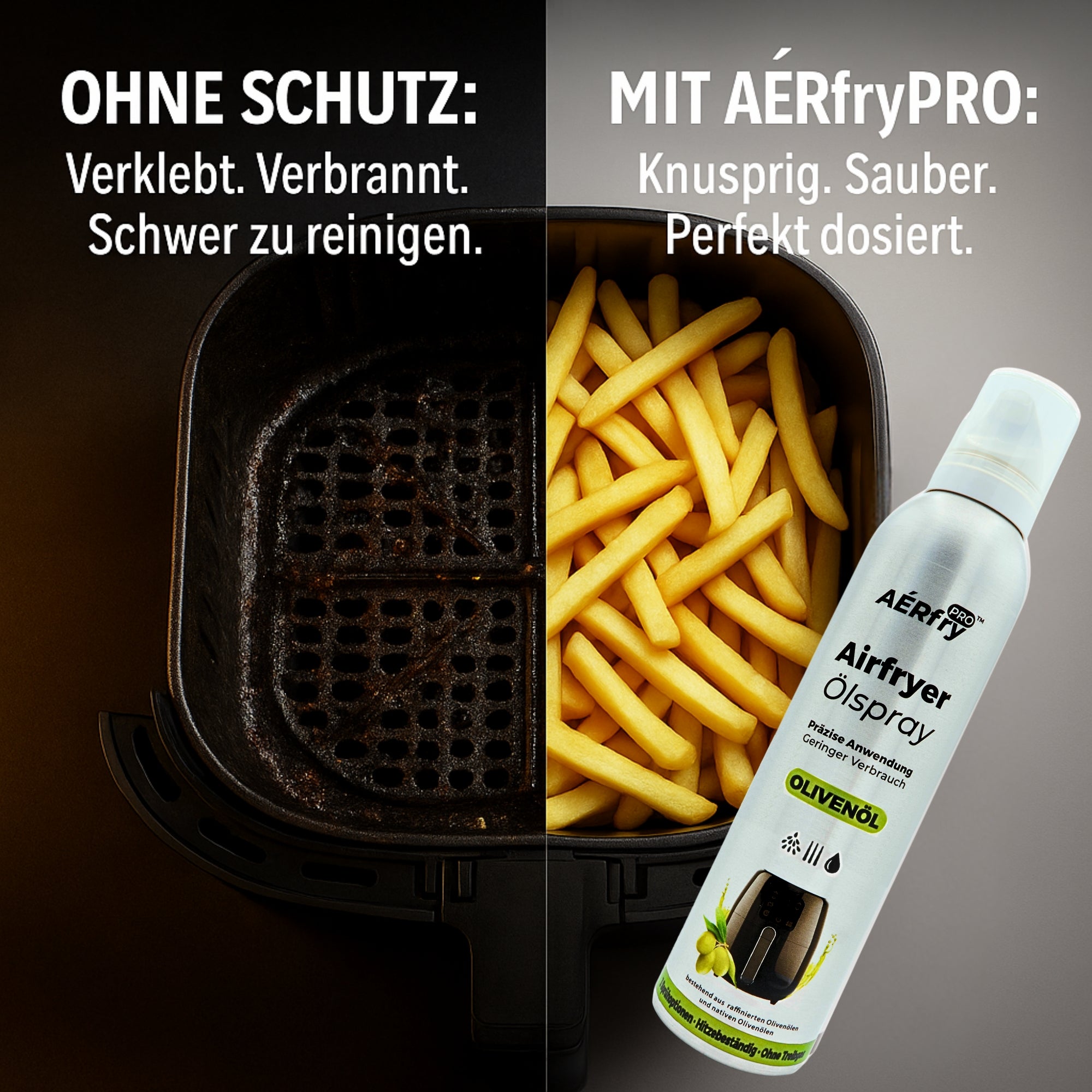 AÉRfryPRO™ Airfryer Ölspray – Olivenöl ohne Treibgas – 200 ml