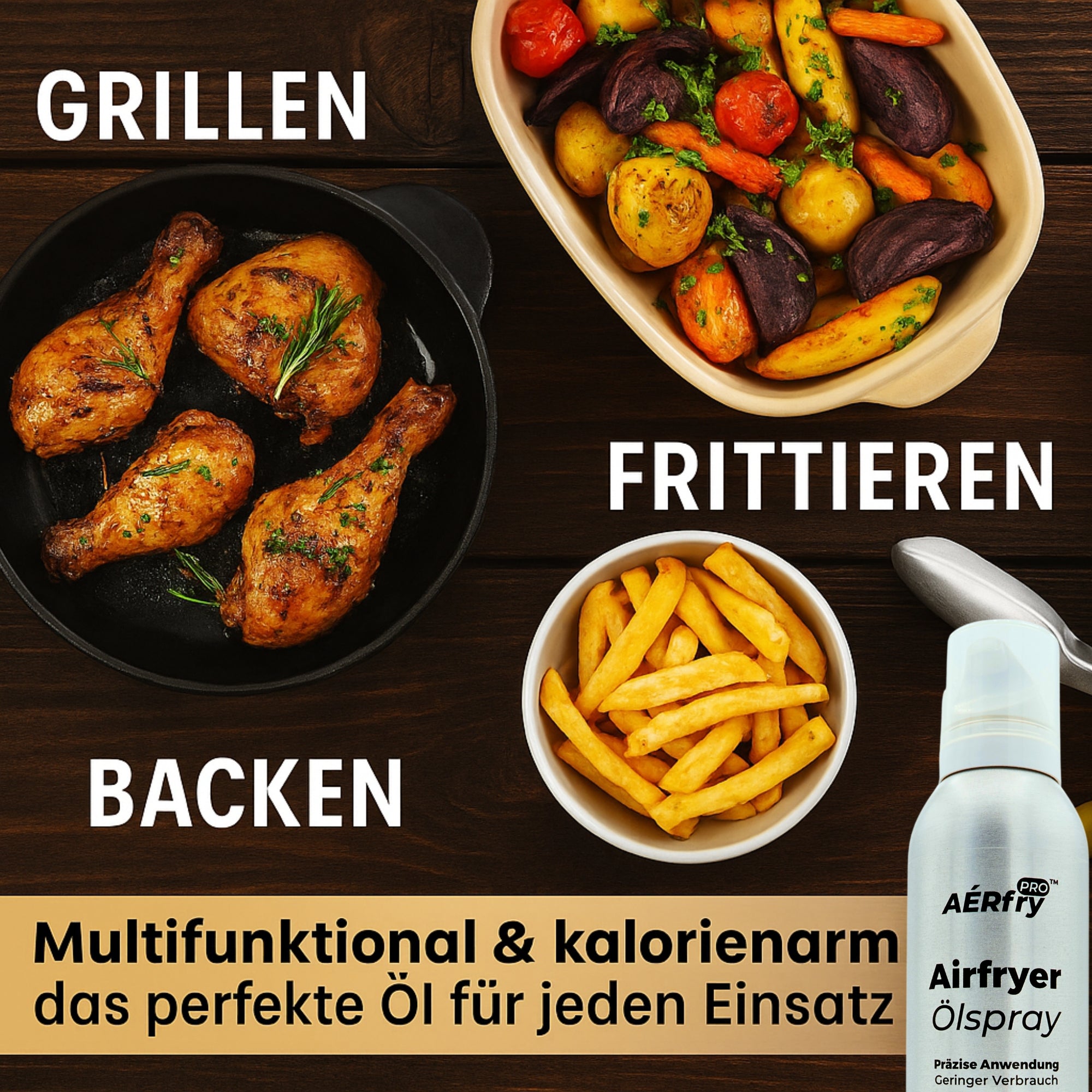 AÉRfryPRO™ Airfryer Ölspray – Olivenöl ohne Treibgas – 200 ml