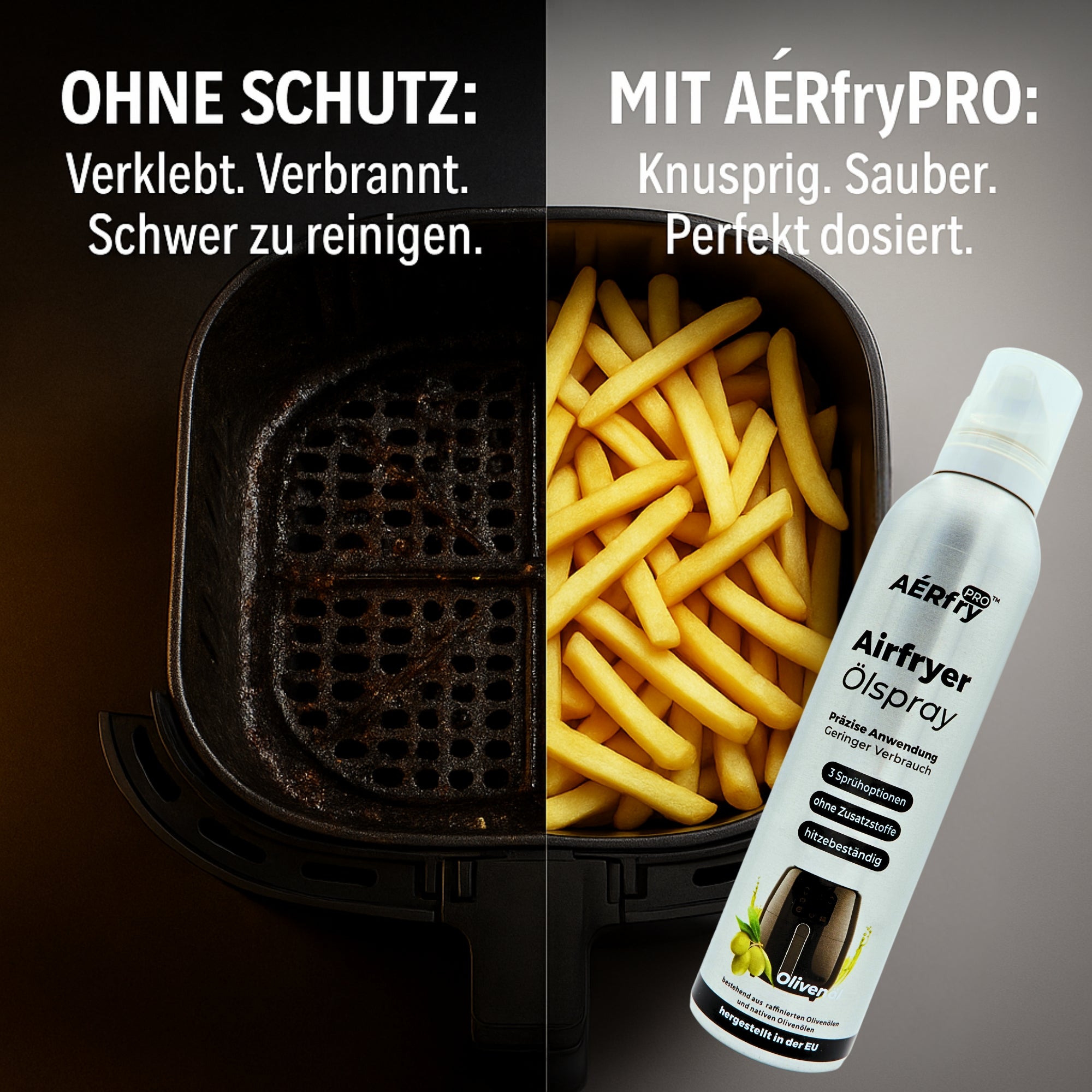 AÉRfryPRO Airfryer Oil Spray – 100% Pure Olive Oil for the Air Fryer & Kitchen