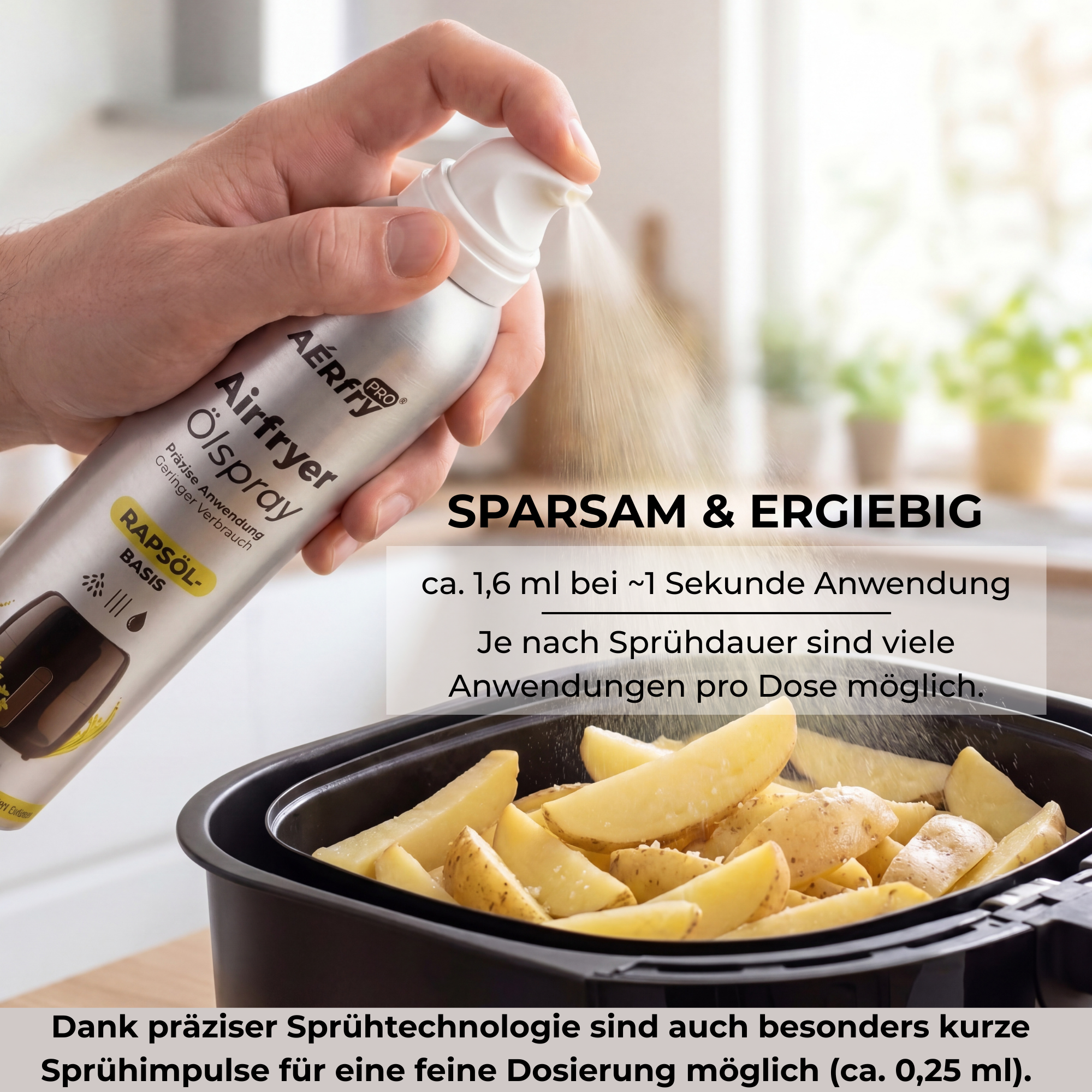 AÉRfryPRO® Airfryer Ölspray – Rapsöl ohne Treibgas – 200 ml