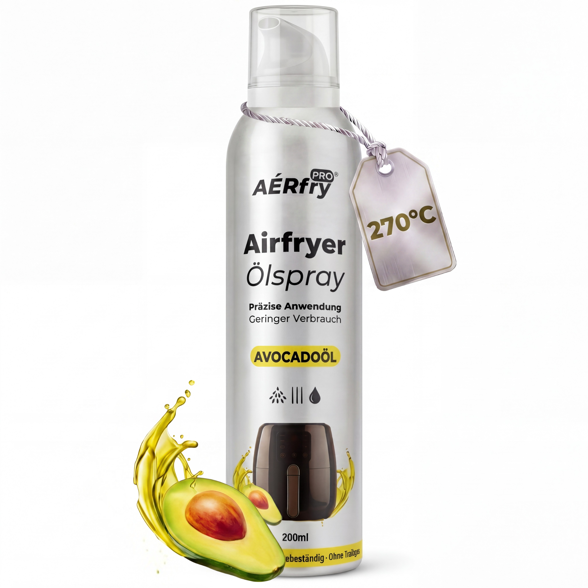 AÉRfryPRO® Airfryer Ölspray – Avocadoöl ohne Treibgas – 200 ml