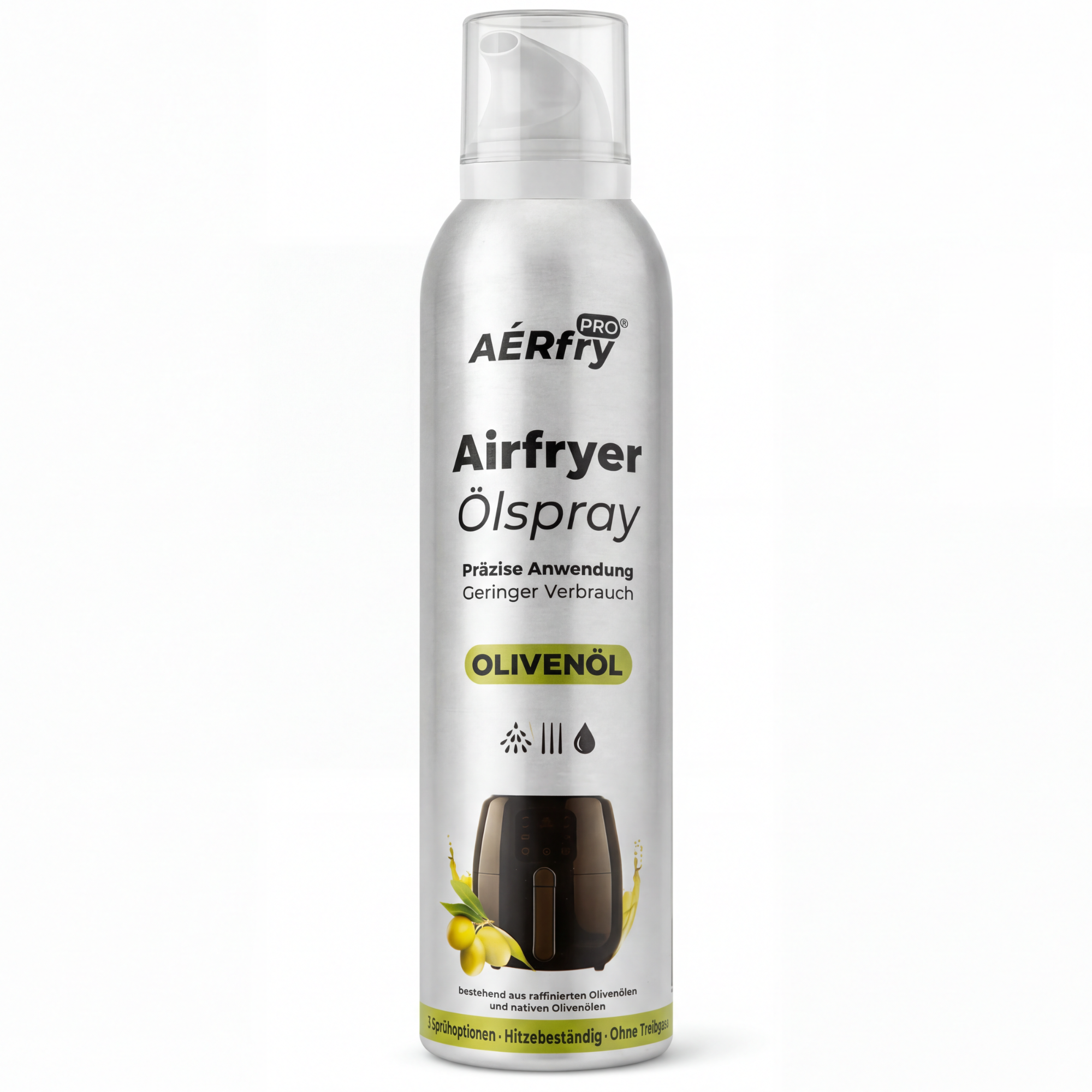 AÉRfryPRO® Airfryer Ölspray – Olivenöl ohne Treibgas – 200 ml