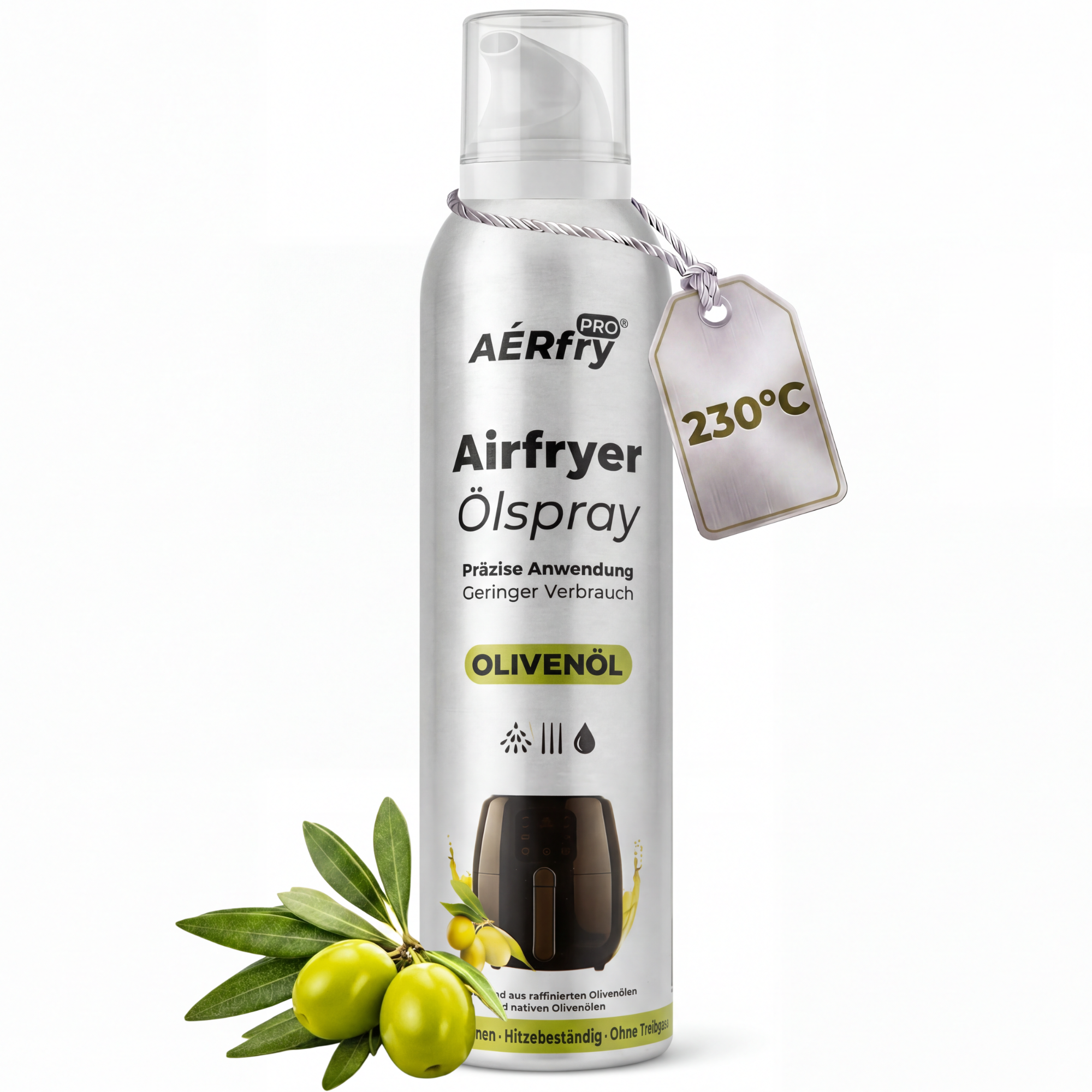 AÉRfryPRO® Airfryer Ölspray – Olivenöl ohne Treibgas – 200 ml