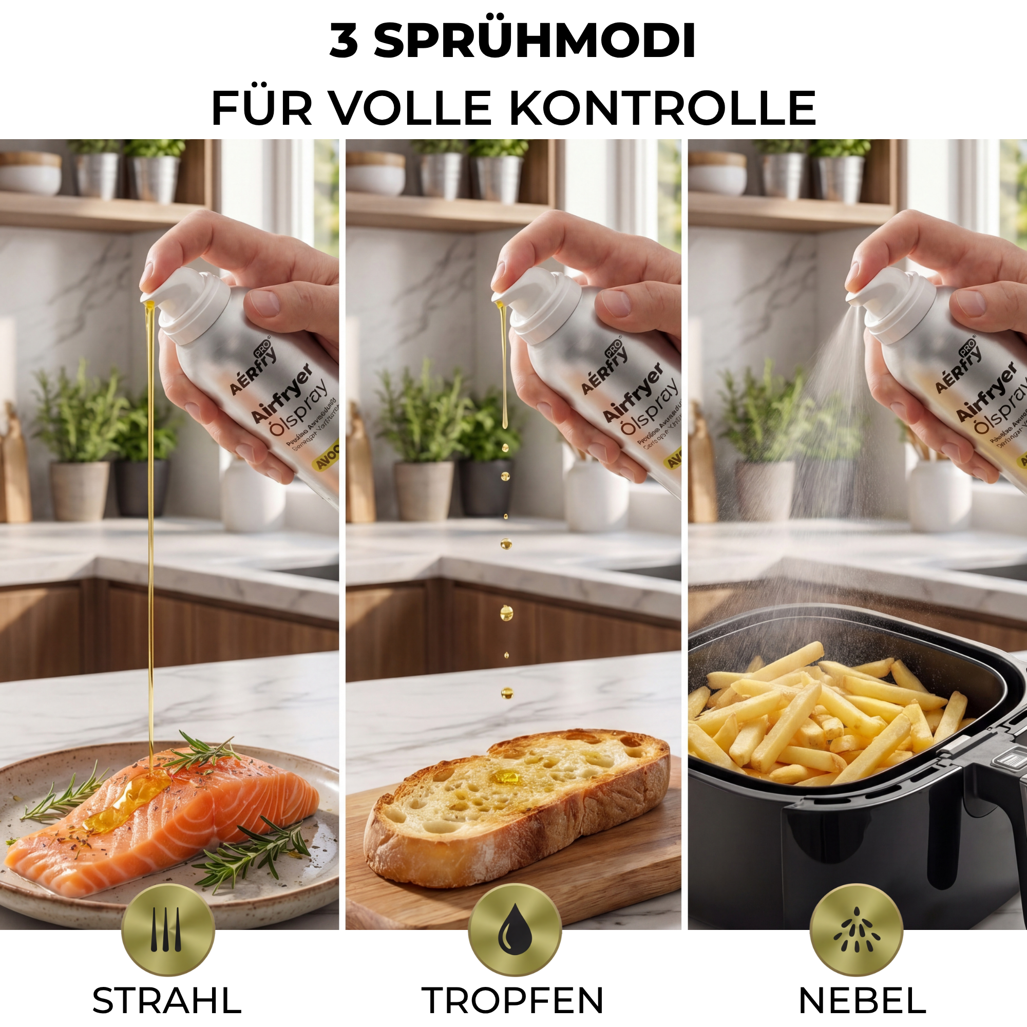 AÉRfryPRO® Airfryer Ölspray – Avocadoöl ohne Treibgas – 200 ml