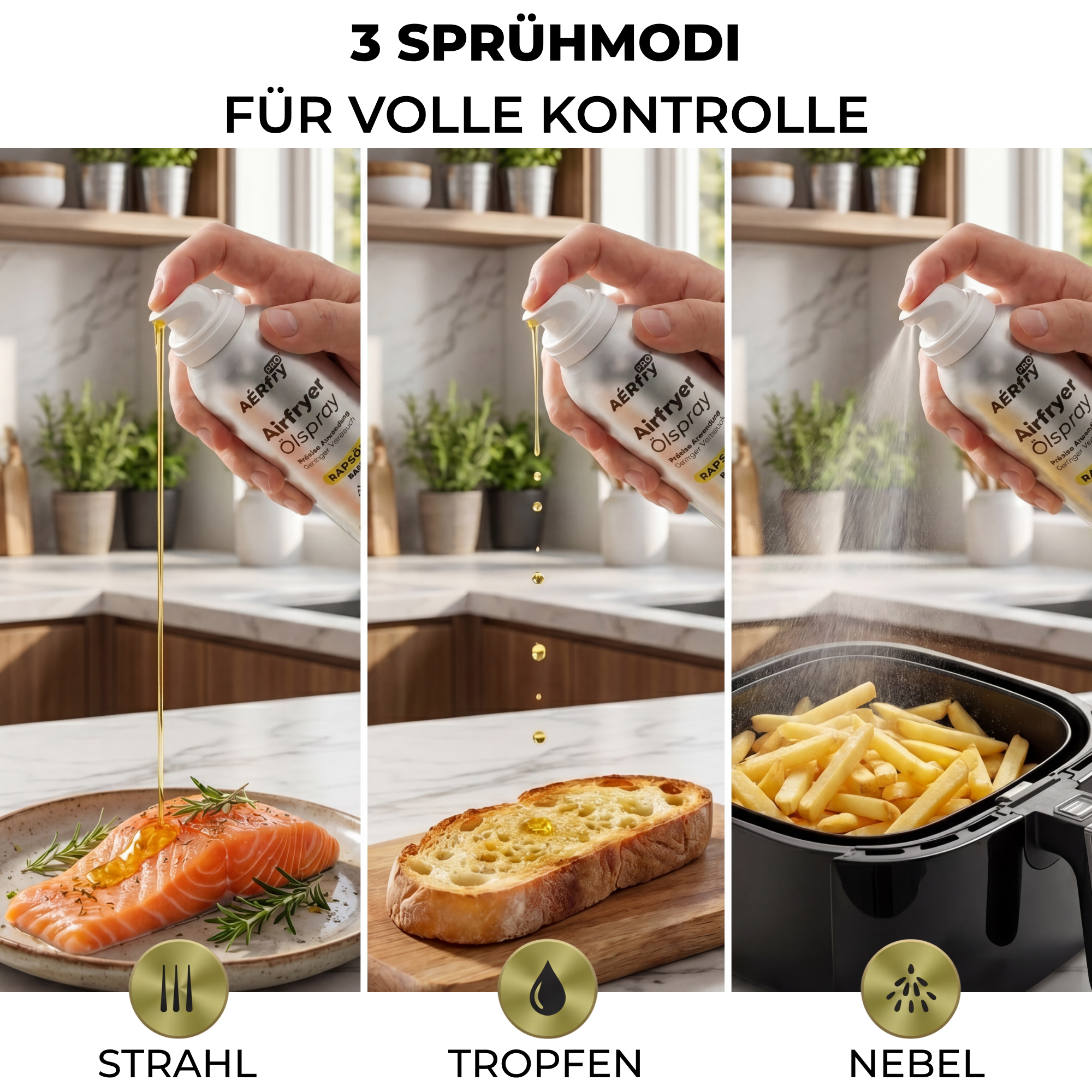 AÉRfryPRO® Airfryer Ölspray – Rapsöl ohne Treibgas – 200 ml