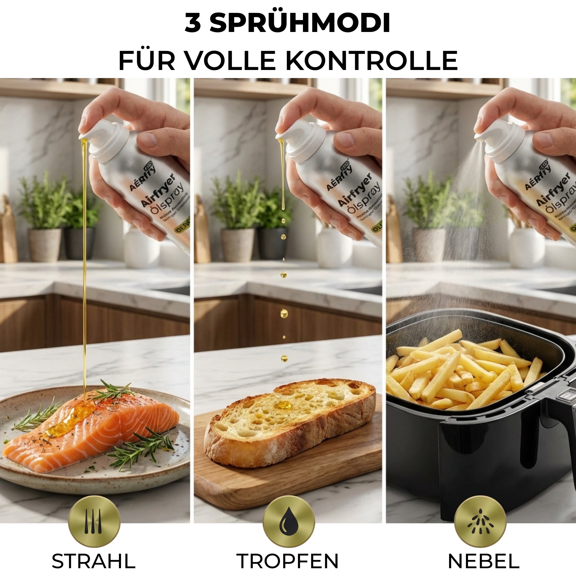 AÉRfryPRO 3-in-1 Sprühsystem Nebel Tropfen Strahl