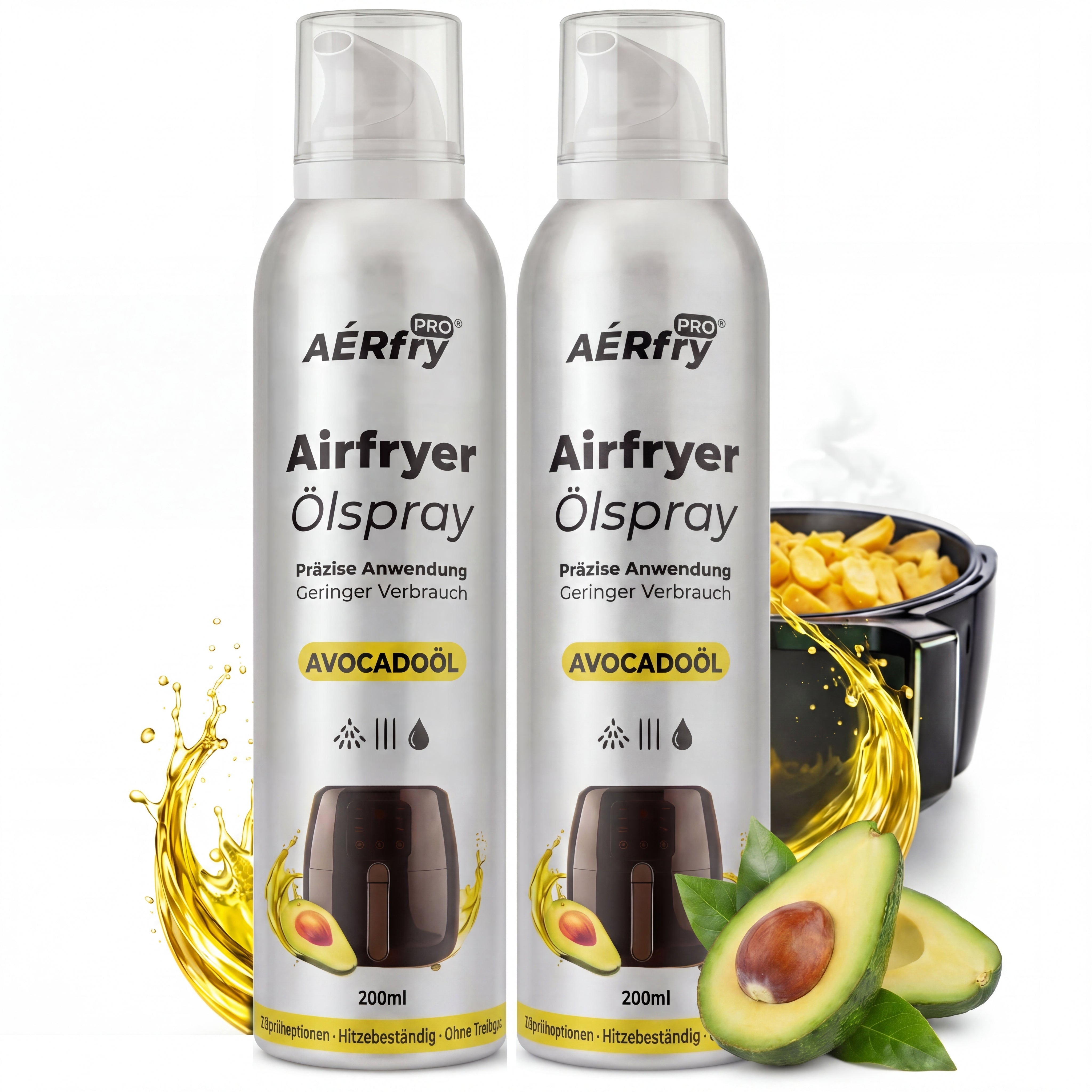 AÉRfryPRO® Airfryer Ölspray – Avocadoöl ohne Treibgas – 200 ml