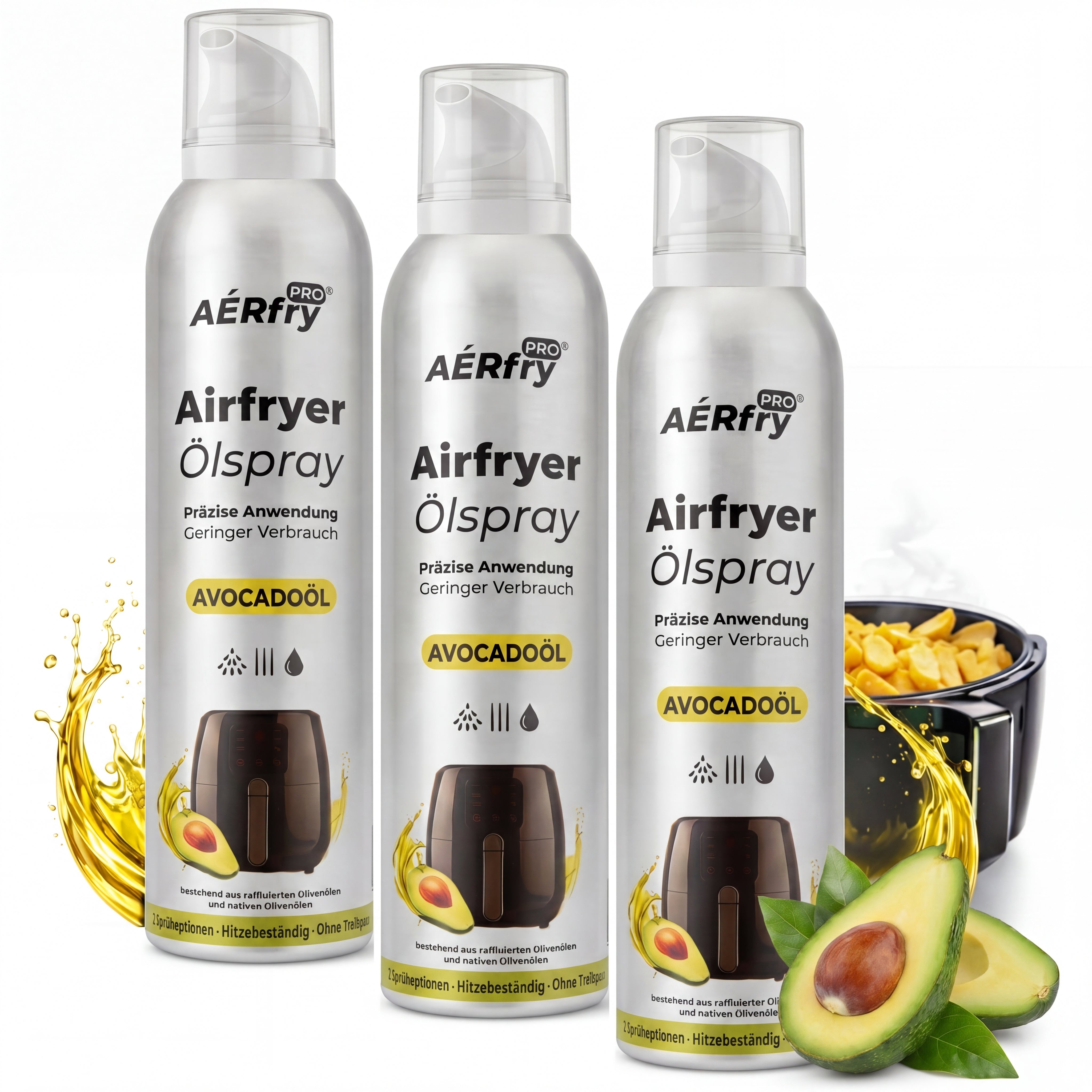 AÉRfryPRO® Airfryer Ölspray – Avocadoöl ohne Treibgas – 200 ml